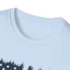 Vintage Hot Rod T-Shirt with Distressed American Flag