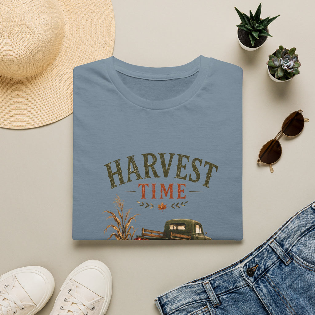 Harvest Time T-Shirt — Vintage Truck, Pumpkins & Fall Farm Design