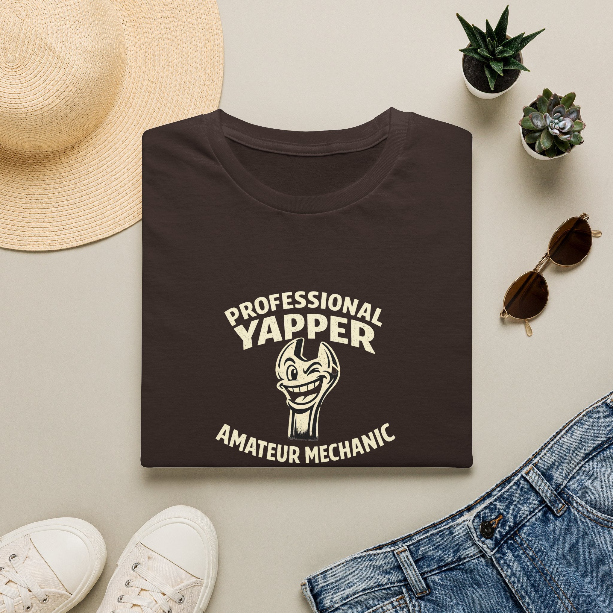 T-Shirt — "Professional Yapper, Amateur Mechanic" Funny Mechanic Tee