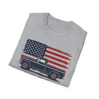 Built Here, Driven Proud Truck T-Shirt — American Flag Vintage Pickup Tee
