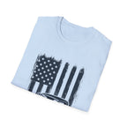 Vintage Hot Rod T-Shirt with Distressed American Flag