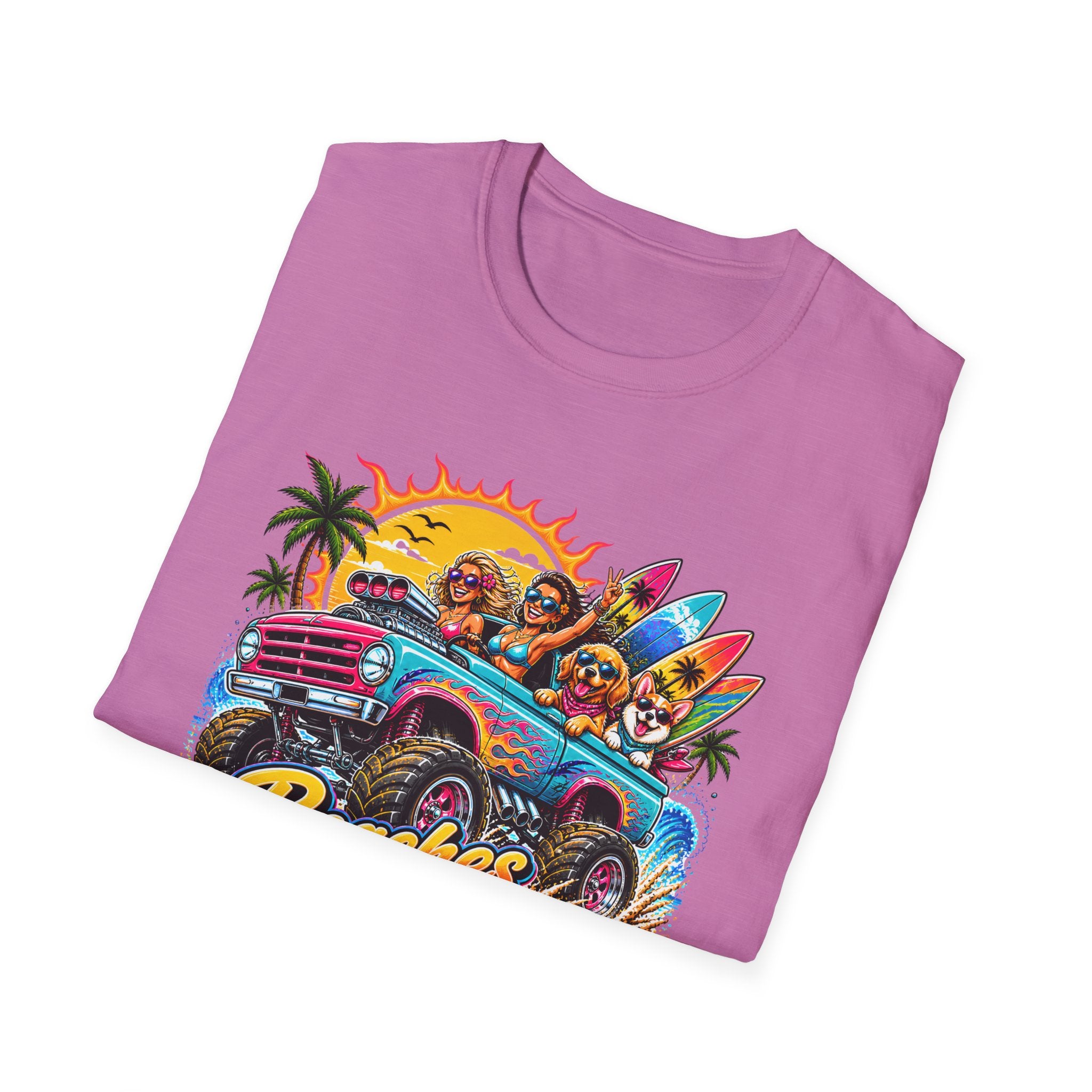 Beaches Do Be Crazy T-Shirt — Retro Surf Road Trip Tee
