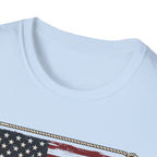 Made in America Truck T-Shirt — "Made in America. Built for the Land." Patriotic Vintage Pickup Tee