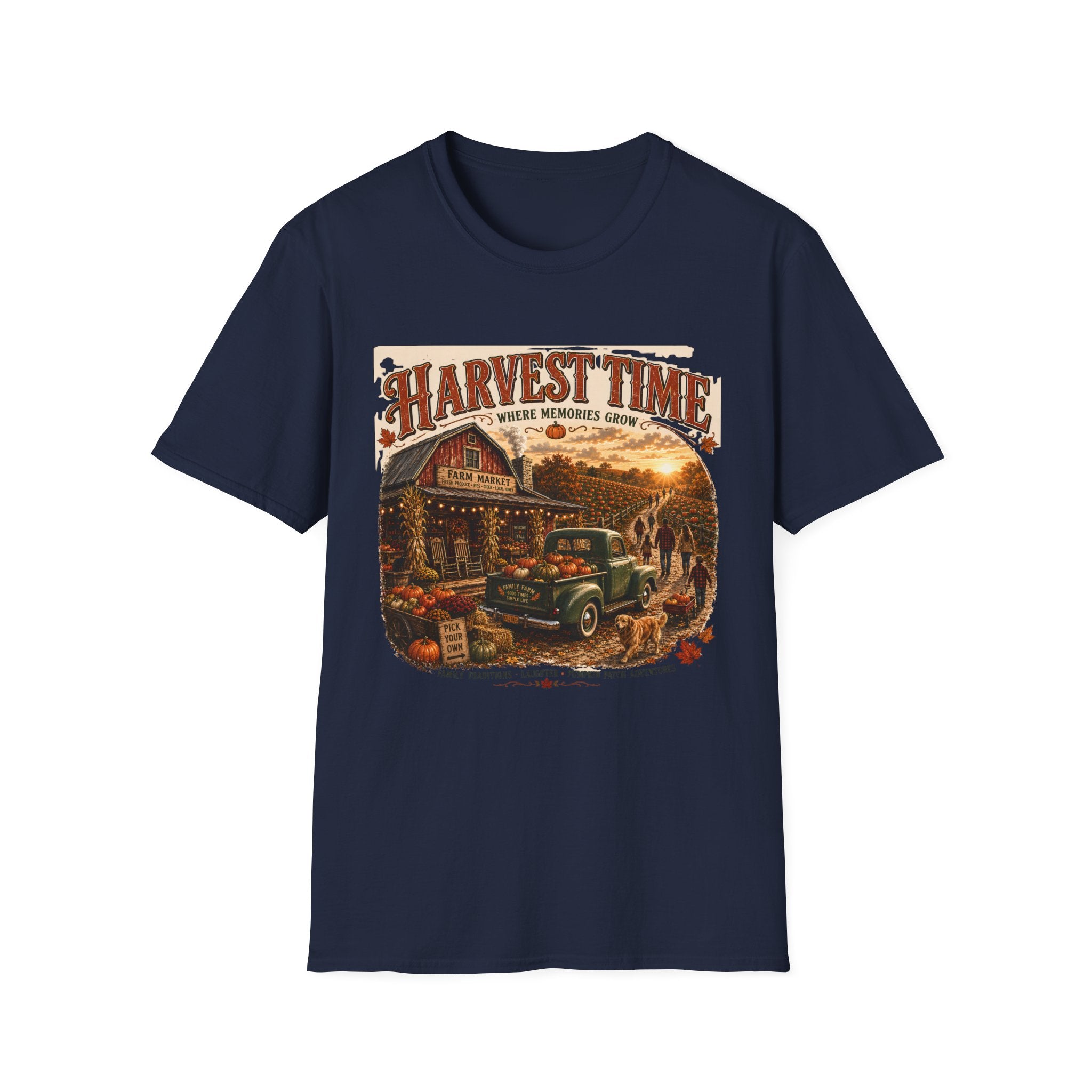 Harvest Time T-Shirt — Vintage Farm Market Fall Tee