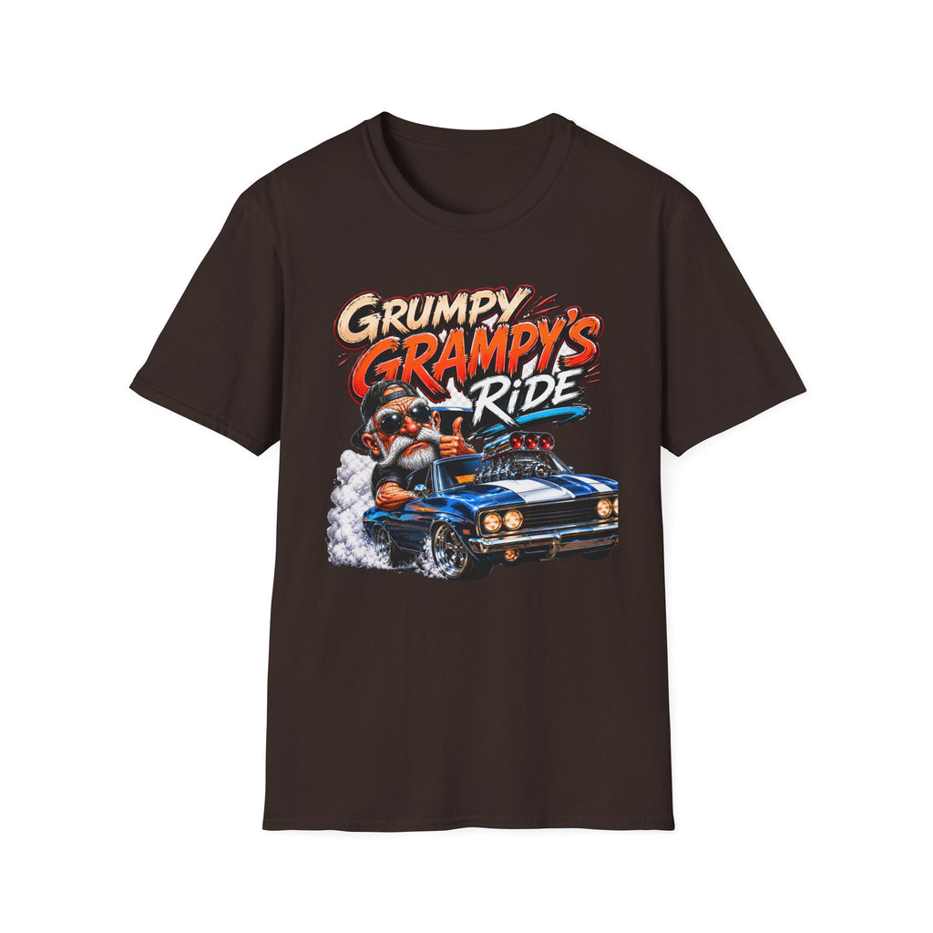 Grumpy Grampy’s Ride T-Shirt — Retro Grandpa Car Racing Tee