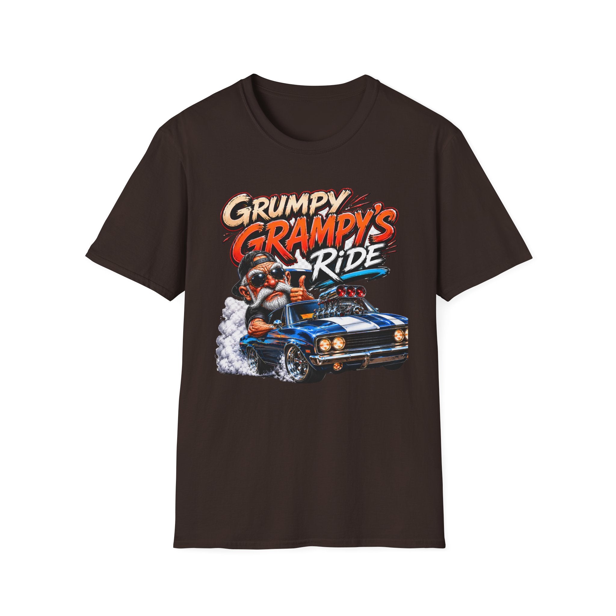 Grumpy Grampy’s Ride T-Shirt — Retro Grandpa Car Racing Tee