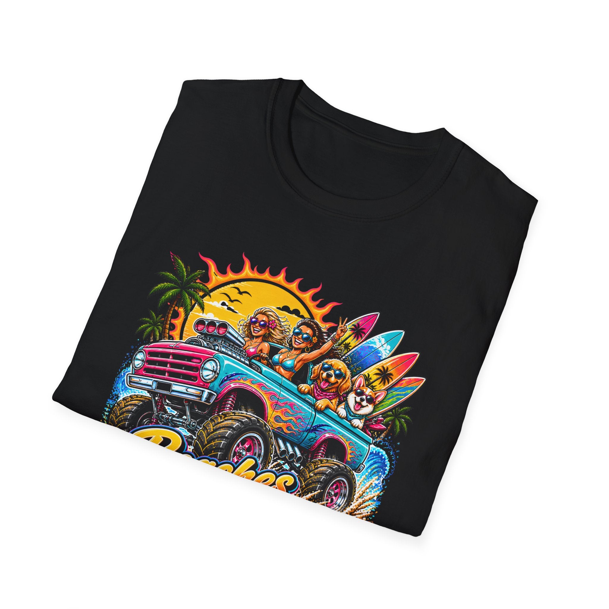 Beaches Do Be Crazy T-Shirt — Retro Surf Road Trip Tee
