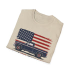 Built Here, Driven Proud Truck T-Shirt — American Flag Vintage Pickup Tee