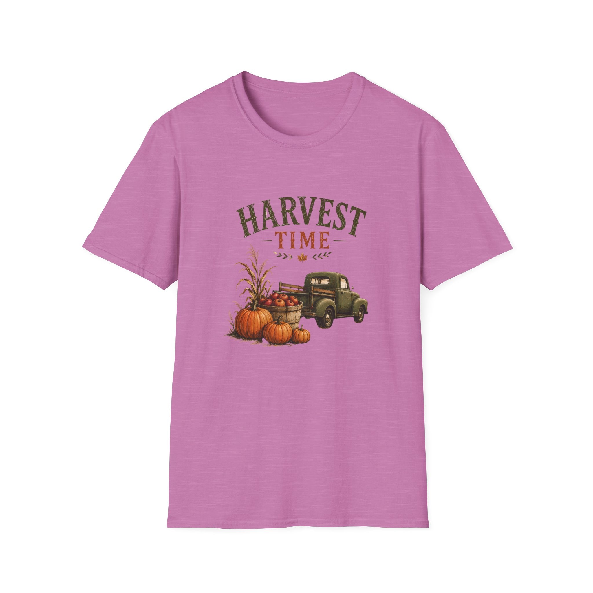 Harvest Time T-Shirt — Vintage Truck, Pumpkins & Fall Farm Design