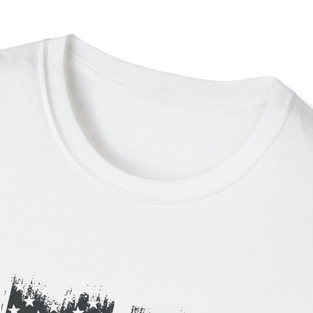 Classic Hot Rod T-Shirt with Distressed American Flag