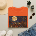 Halloween Harvest Truck T-Shirt — Creepy Pumpkin Moon Retro Tee
