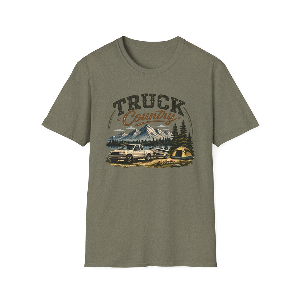 Truck Country T-Shirt — Vintage Mountain Camping Truck Graphic Tee