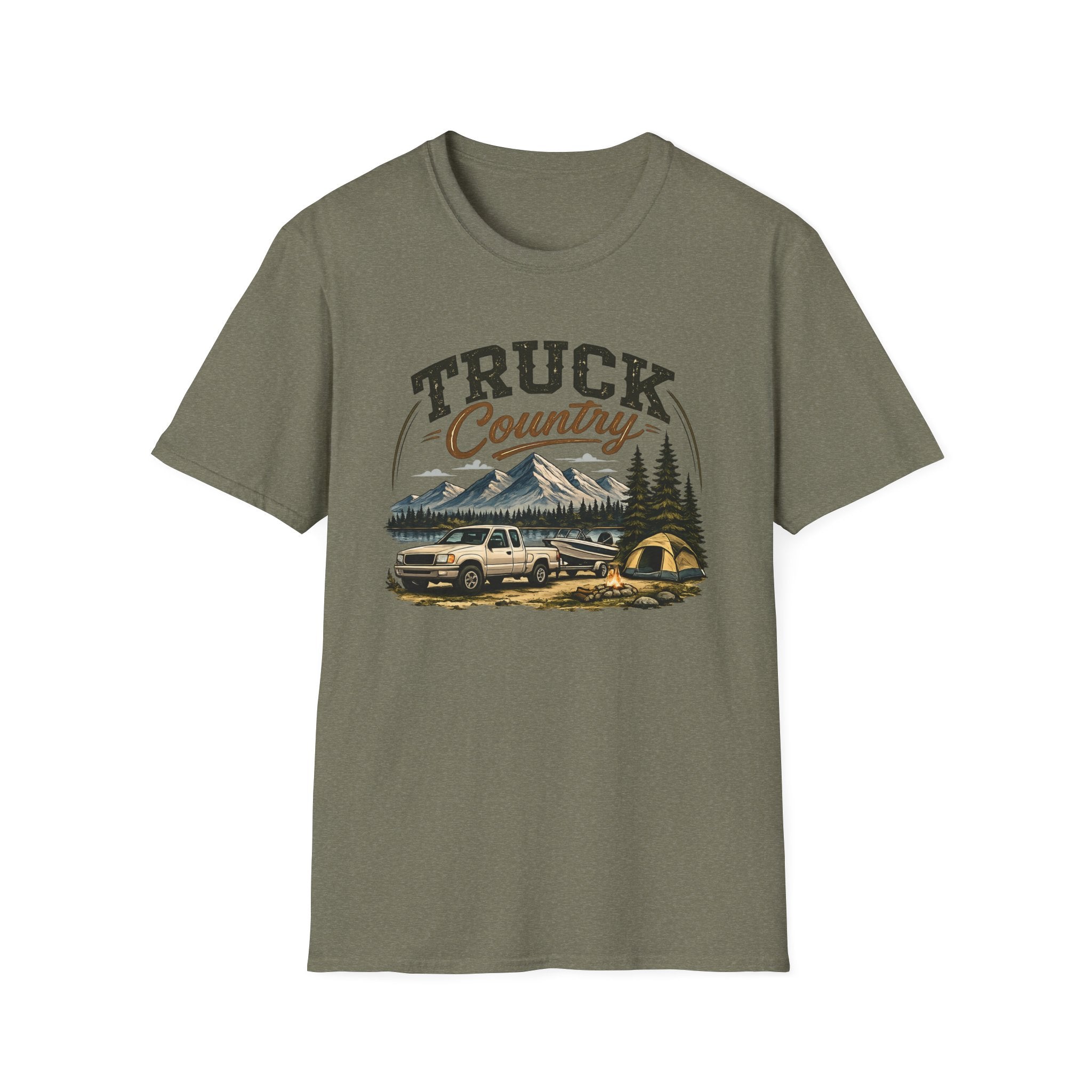Truck Country T-Shirt — Vintage Mountain Camping Truck Graphic Tee