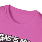 Gas Is My Personality T‑Shirt — Funny Car Fueling Graphic Tee for Gearheads