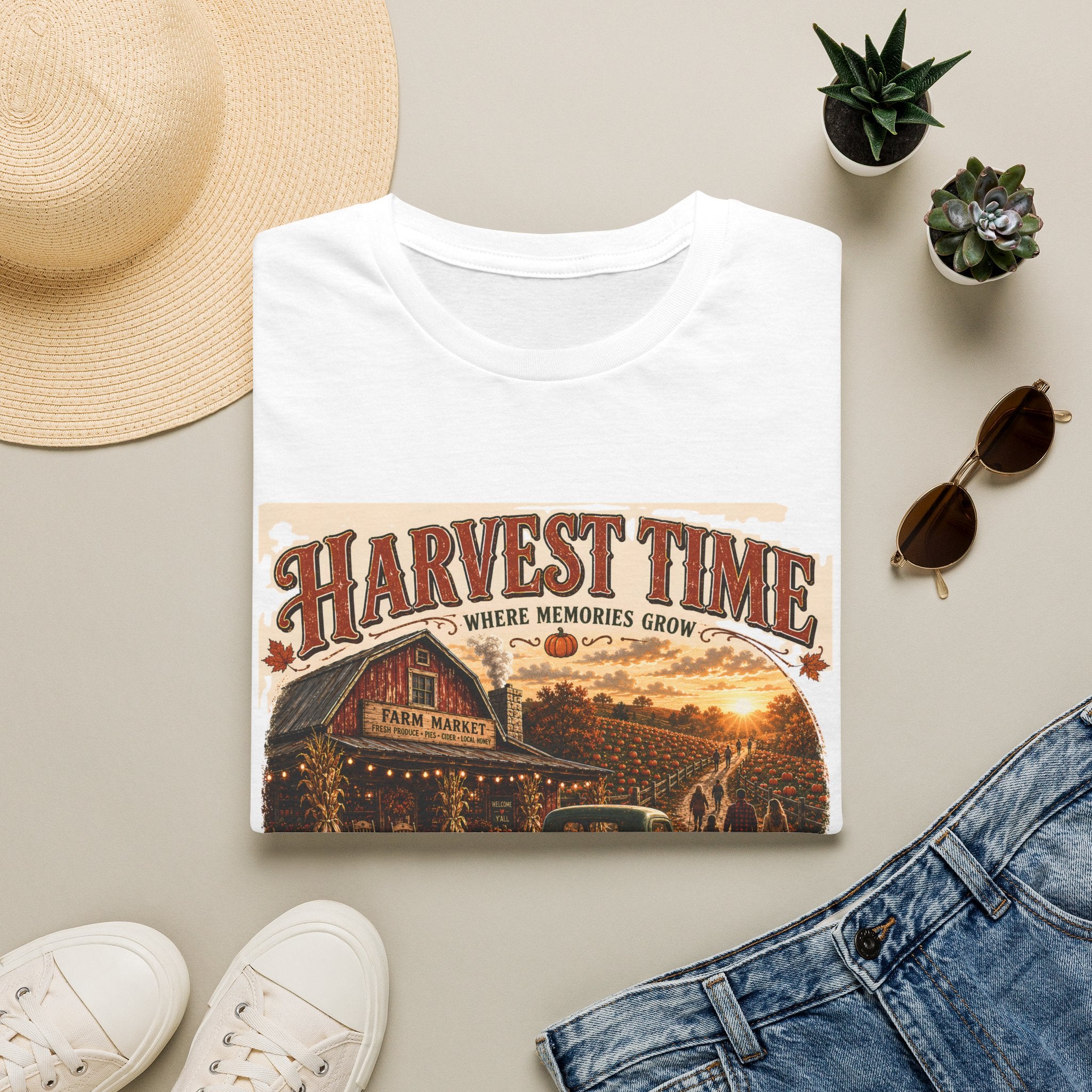 Harvest Time T-Shirt — Vintage Farm Market Fall Tee