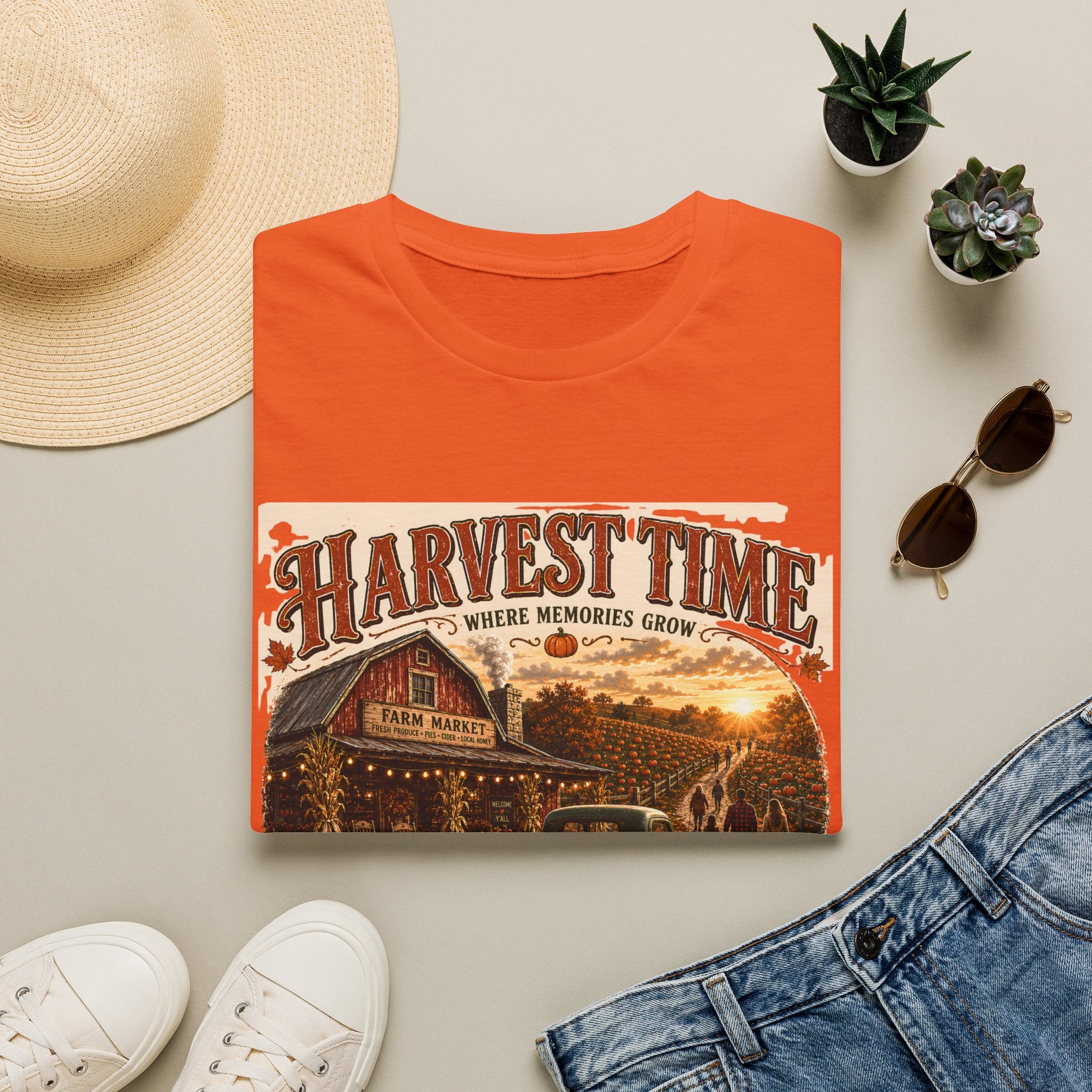Harvest Time T-Shirt — Vintage Farm Market Fall Tee