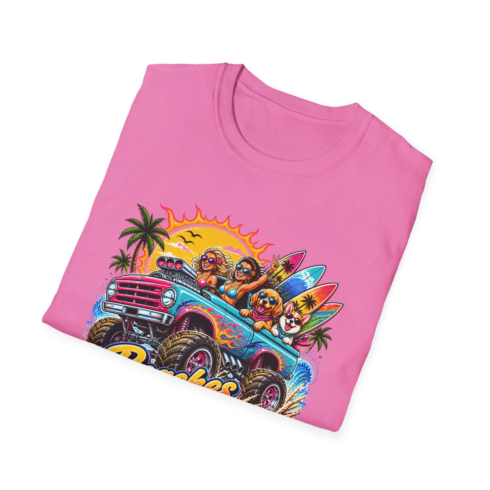 Beaches Do Be Crazy T-Shirt — Retro Surf Road Trip Tee