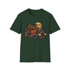 Halloween Hot Rod T‑Shirt — Vintage Monster Truck with Full Moon