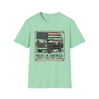 Made in America Truck T-Shirt — "Made in America. Built for the Land." Patriotic Vintage Pickup Tee