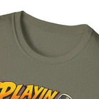 Golf Cart T-Shirt — "Playin' Around" Retro Cartoon Driving Design