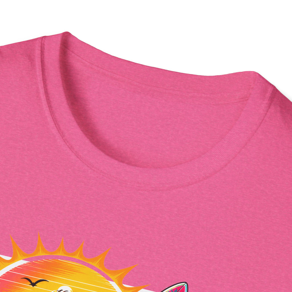 Surfer Girls Rock T-Shirt — Retro Beach Skull Surfboard Tee