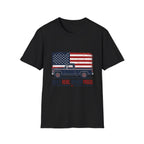 Built Here, Driven Proud Truck T-Shirt — American Flag Vintage Pickup Tee