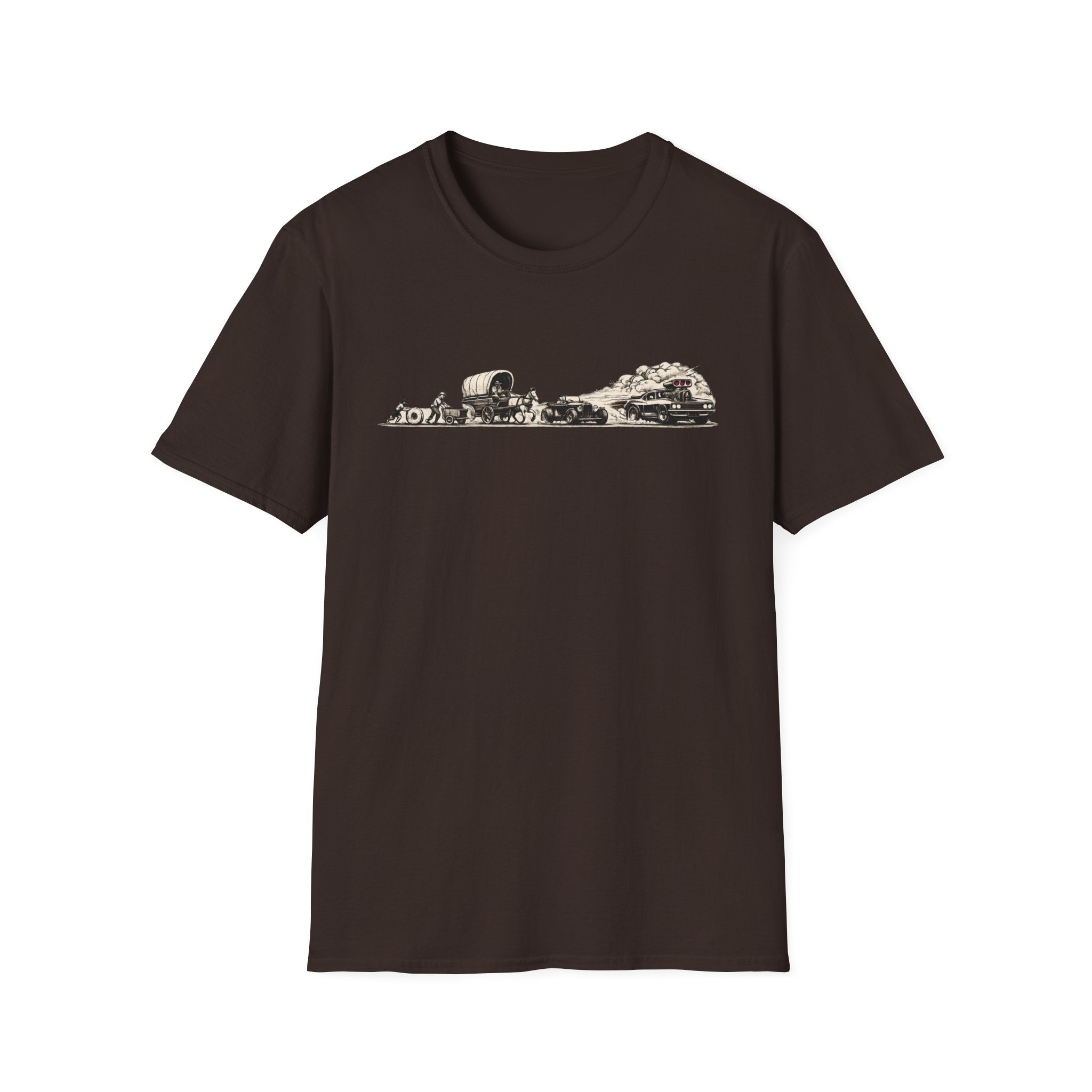 Desert Caravan Tee — Vintage Camel & Wagon Silhouette Travel T-Shirt
