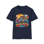 Surfer Girls Rock T-Shirt — Retro Beach Skull Surfboard Tee