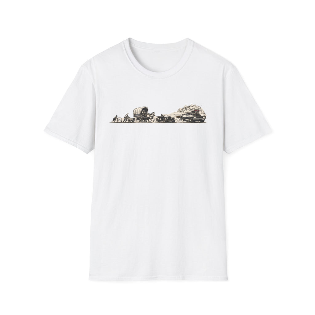 Desert Caravan Tee — Vintage Camel & Wagon Silhouette Travel T-Shirt