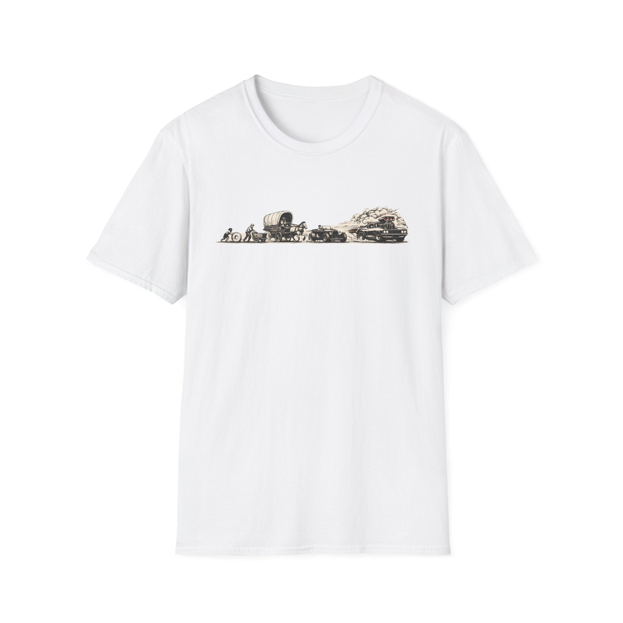 Desert Caravan Tee — Vintage Camel & Wagon Silhouette Travel T-Shirt
