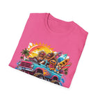 Surfer Girls Rock T-Shirt — Retro Beach Skull Surfboard Tee