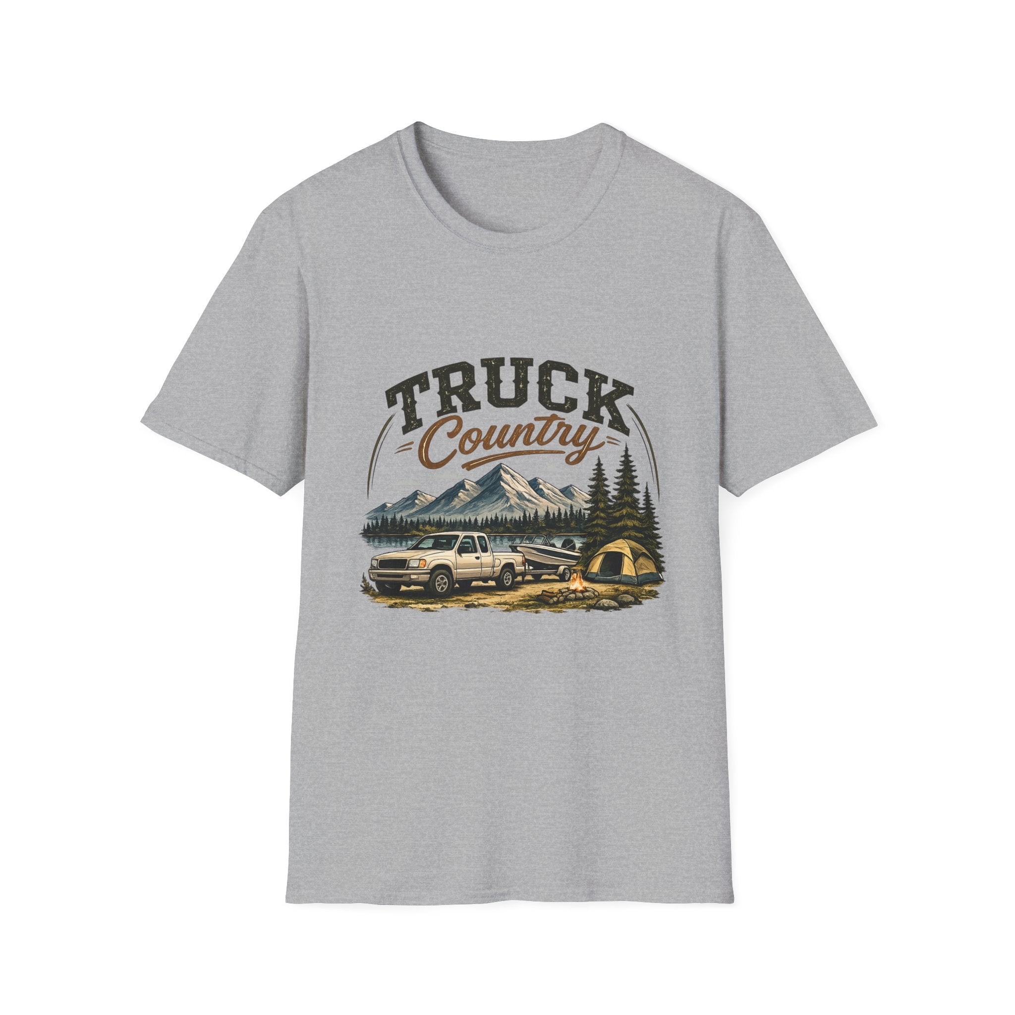 Truck Country T-Shirt — Vintage Mountain Camping Truck Graphic Tee