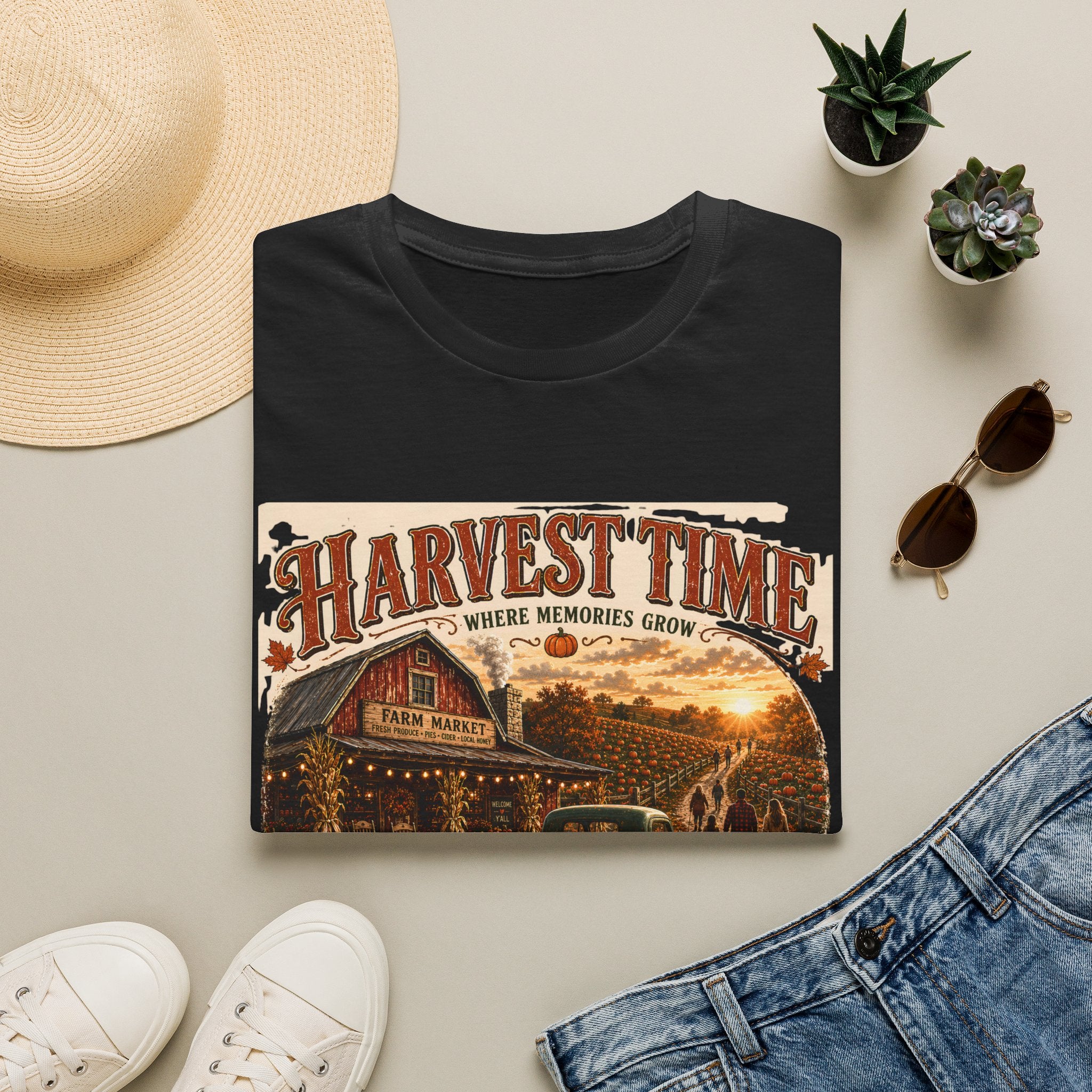 Harvest Time T-Shirt — Vintage Farm Market Fall Tee