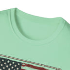 Made in America Truck T-Shirt — "Made in America. Built for the Land." Patriotic Vintage Pickup Tee