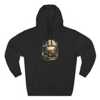 Night Drive Graphic Hoodie — 'Night Shift' Vintage Car Fleece Pullover
