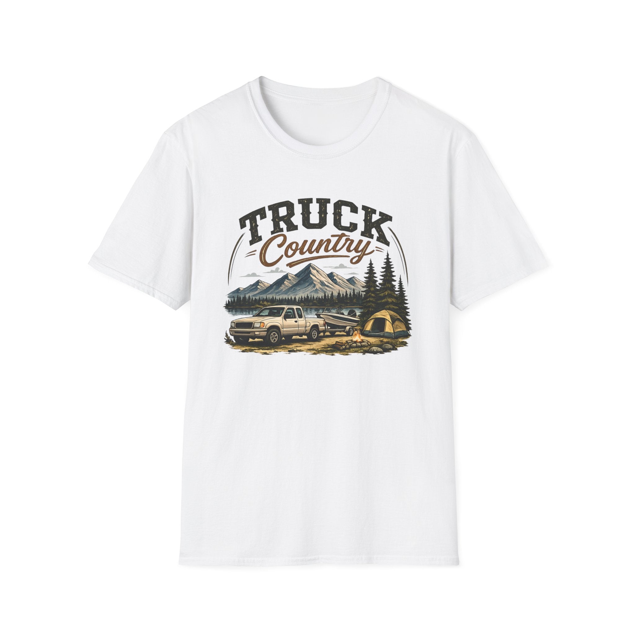 Truck Country T-Shirt — Vintage Mountain Camping Truck Graphic Tee