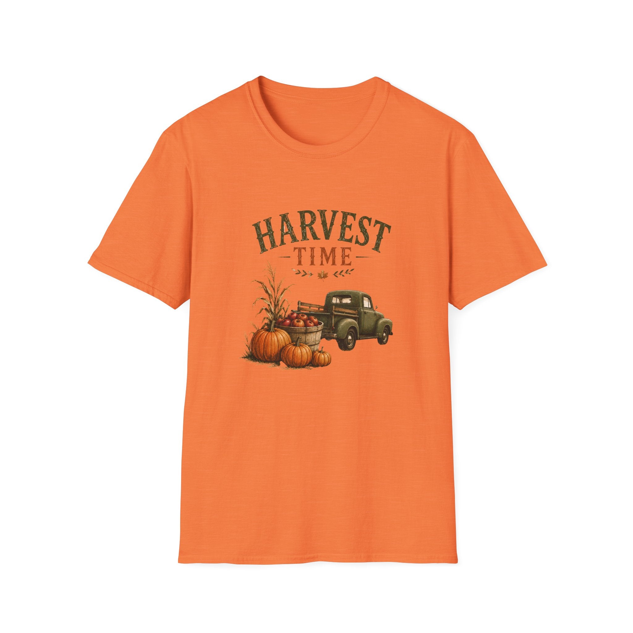 Harvest Time T-Shirt — Vintage Truck, Pumpkins & Fall Farm Design