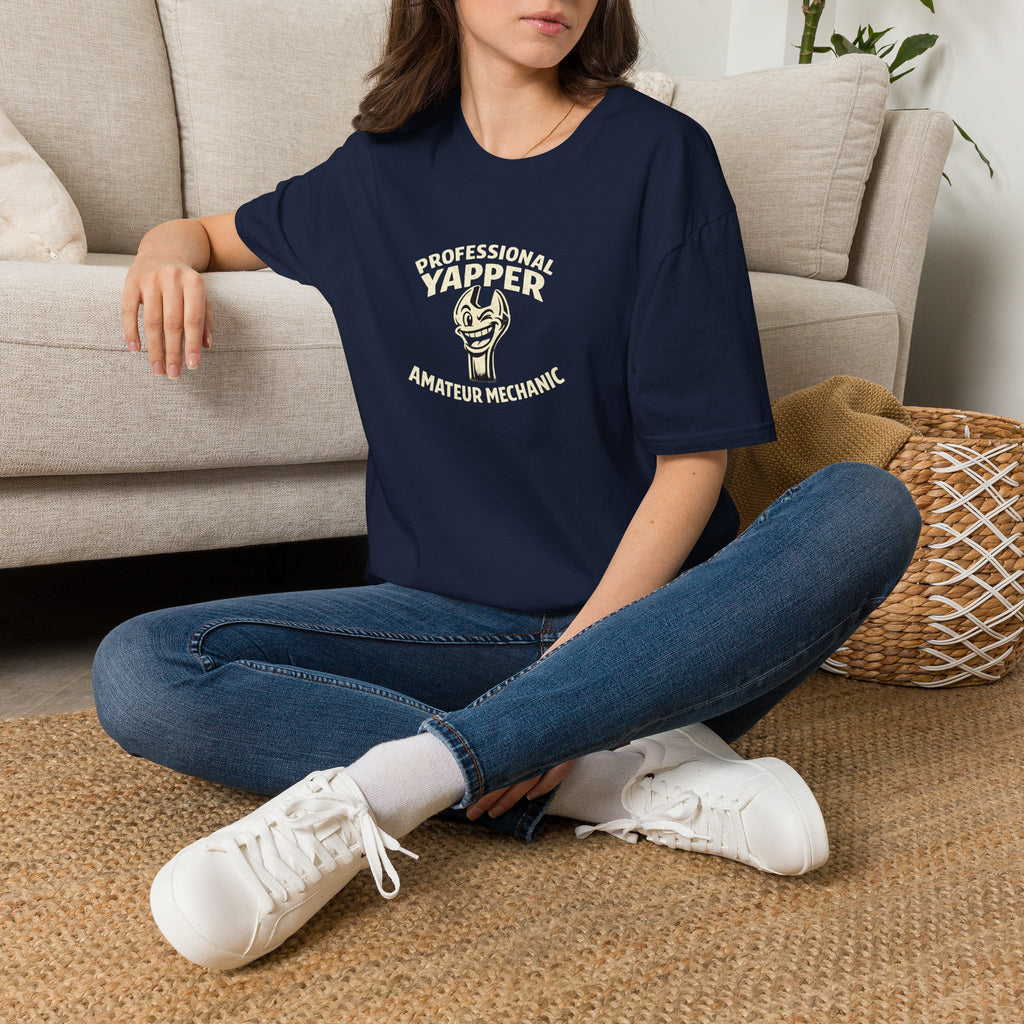 T-Shirt — "Professional Yapper, Amateur Mechanic" Funny Mechanic Tee