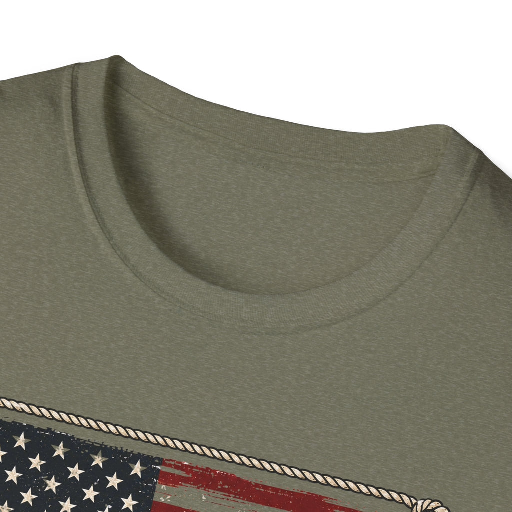 Made in America Truck T-Shirt — "Made in America. Built for the Land." Patriotic Vintage Pickup Tee