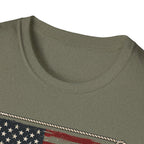 Made in America Truck T-Shirt — "Made in America. Built for the Land." Patriotic Vintage Pickup Tee