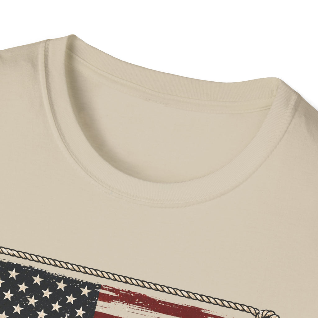Made in America Truck T-Shirt — "Made in America. Built for the Land." Patriotic Vintage Pickup Tee