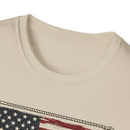 Made in America Truck T-Shirt — "Made in America. Built for the Land." Patriotic Vintage Pickup Tee
