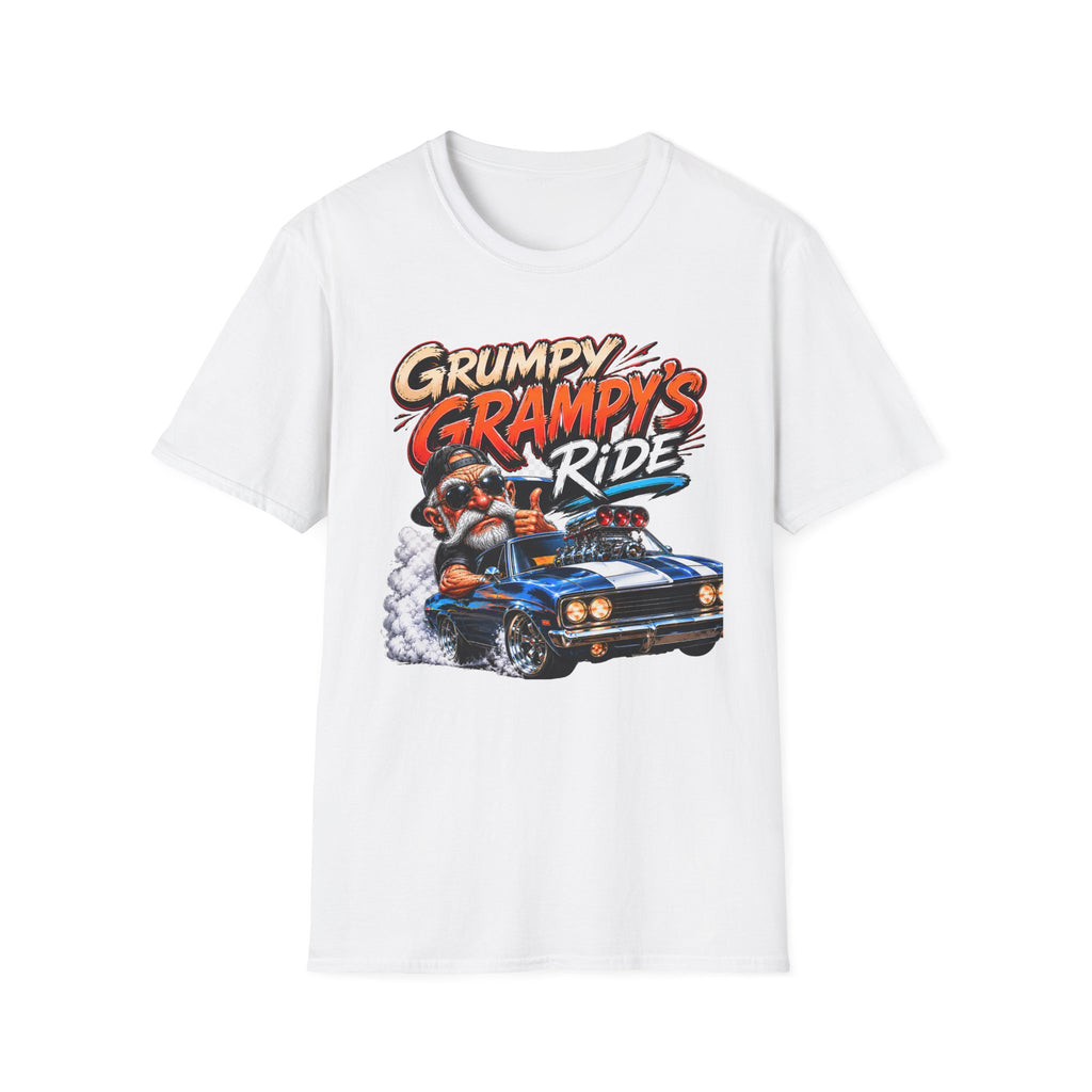 Grumpy Grampy’s Ride T-Shirt — Retro Grandpa Car Racing Tee