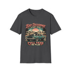 Bad Decisions Start Here Vintage Muscle Car T-Shirt — "Full Tank No Plan"