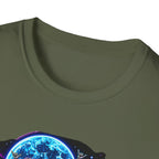 Bone Rattling Surf Tribe T-Shirt — Neon Skull Surf Van Graphic Tee