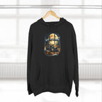 Night Drive Graphic Hoodie — 'Night Shift' Vintage Car Fleece Pullover