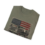 Made in America Truck T-Shirt — "Made in America. Built for the Land." Patriotic Vintage Pickup Tee