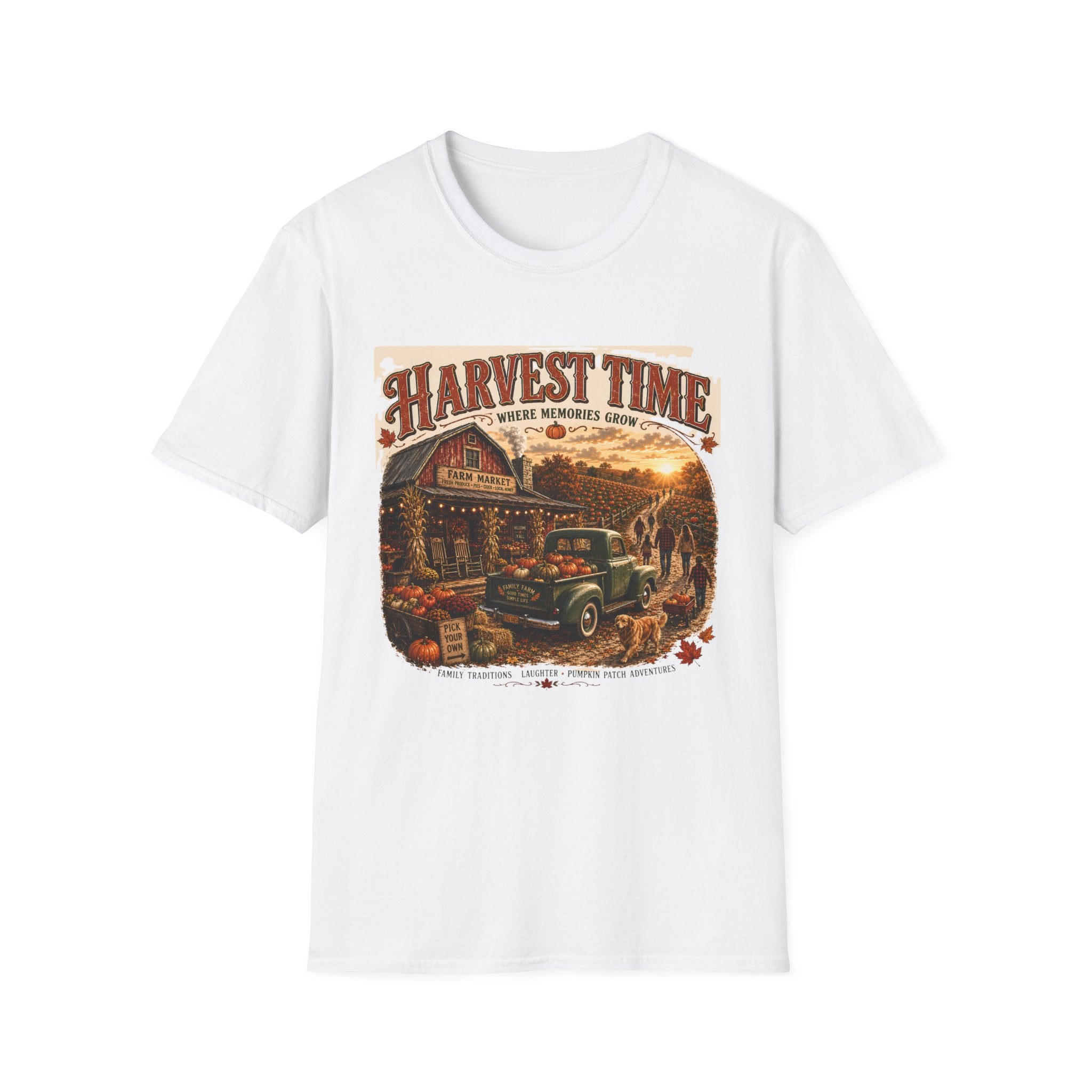 Harvest Time T-Shirt — Vintage Farm Market Fall Tee