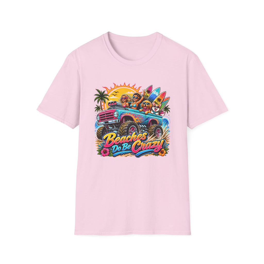 Beaches Do Be Crazy T-Shirt — Retro Surf Road Trip Tee