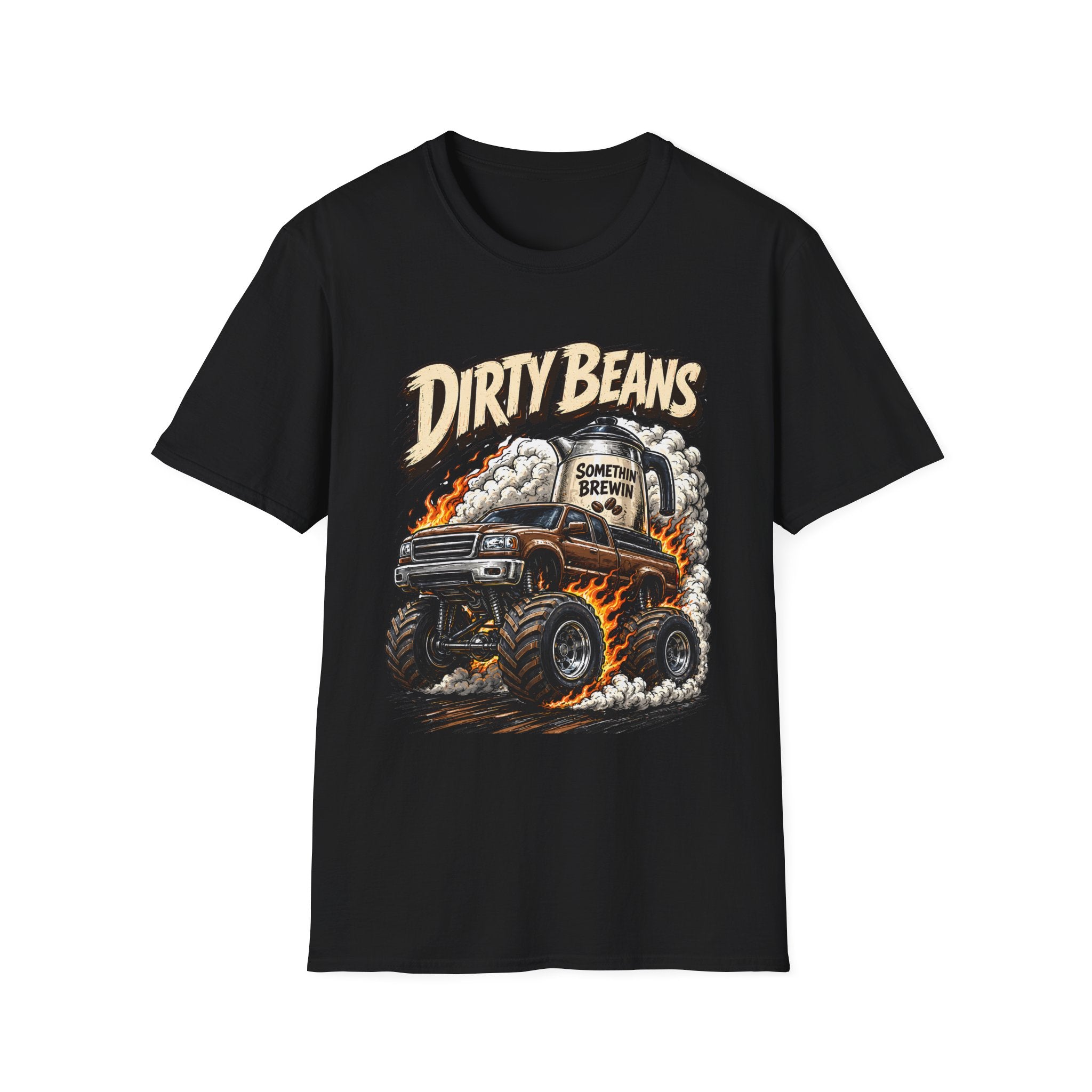 Dirty Beans Monster Truck T-Shirt — Smoky Off-Road Graphic Tee
